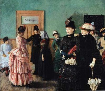 Christian Krohg Albertine i politilagens ventevarelse china oil painting image